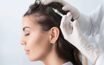 Dermatologist performing injectable treatment for hair regrowth and skin whitening at clinic in Pune