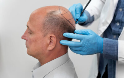 Dermatologist performing an advanced hair transplant at SkinMD Clinic, Pune — using FUE and FUT techniques for natural and permanent hair restoration.